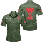 Agricultural Tractor Exclusive Logo Short Sleeved Shirt, Gift For Agricultural Tractor Enthusiasts CAR444 - Army Green