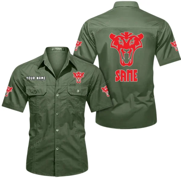 Agricultural Tractor Exclusive Logo Short Sleeved Shirt, Gift For Agricultural Tractor Enthusiasts CAR444 - Army Green