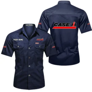 Crop Tiller Exclusive Logo Short Sleeved Shirt, Gift For Crop Tiller Enthusiasts CAR444 - Dark Blue