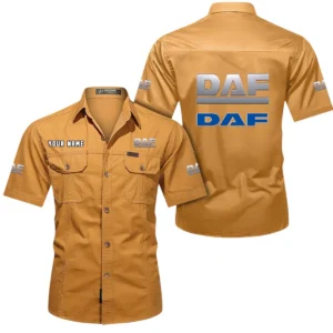 Industrial Vehicle Exclusive Logo Short Sleeved Shirt, Gift For Industrial Vehicle Enthusiasts CAR444 - Turmeric