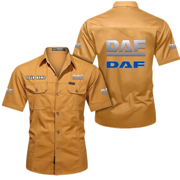 Industrial Vehicle Exclusive Logo Short Sleeved Shirt, Gift For Industrial Vehicle Enthusiasts CAR444 - Turmeric
