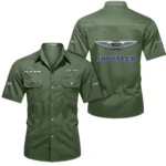 Luxury Sedan  Exclusive Logo Short Sleeved Shirt, Gift For Luxury Sedan  Enthusiasts CAR444 - Army Green