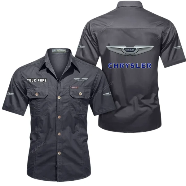Family Car  Exclusive Logo Short Sleeved Shirt, Gift For Family Car  Enthusiasts CAR444 - Gray