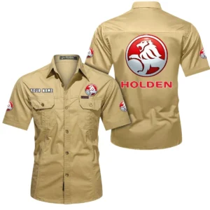 Compact Sedan Exclusive Logo Short Sleeved Shirt, Gift For Compact Sedan Lovers CAR444 - Khaki