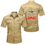 Refrigerated Truck Exclusive Logo Short Sleeved Shirt, Gift For Refrigerated Truck Lovers CAR444 - Khaki