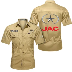 Refrigerated Truck Exclusive Logo Short Sleeved Shirt, Gift For Refrigerated Truck Lovers CAR444 - Khaki