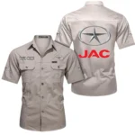 Long-Haul Truck Exclusive Logo Short Sleeved Shirt, Gift For Long-Haul Truck Lovers CAR444 - Beige