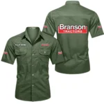 Compact Tractor Exclusive Logo Short Sleeved Shirt, Gift For Compact Tractor Enthusiasts CAR444 - Army Green