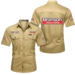 Field Tractor Exclusive Logo Short Sleeved Shirt, Gift For Field Tractor Enthusiasts CAR444 - Khaki