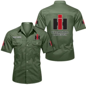 Agricultural Tractor Exclusive Logo Short Sleeved Shirt, Gift For Agricultural Tractor Enthusiasts CAR444 - Army Green