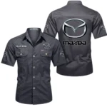 Crossover SUV  Exclusive Logo Short Sleeved Shirt, Gift For Crossover SUV  Lovers CAR444 - Gray
