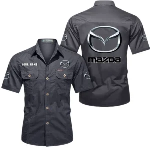 Crossover SUV  Exclusive Logo Short Sleeved Shirt, Gift For Crossover SUV  Lovers CAR444 - Gray