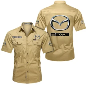 Roadster  Exclusive Logo Short Sleeved Shirt, Gift For Roadster  Lovers CAR444 - Khaki