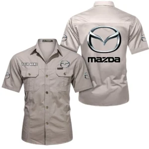 Mid-Size Sedan  Exclusive Logo Short Sleeved Shirt, Gift For Mid-Size Sedan  Lovers CAR444 - Beige