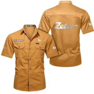 Heavy-Duty Field Tractor Exclusive Logo Short Sleeved Shirt, Gift For Heavy-Duty Field Tractor Enthusiasts CAR444 - Turmeric