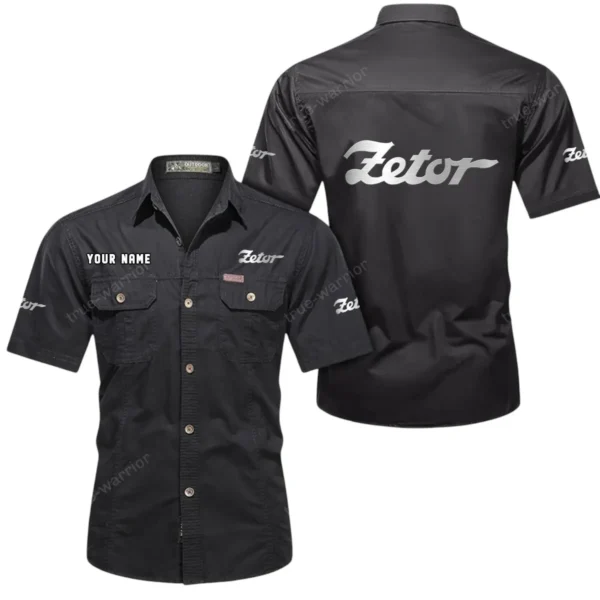 Farm Utility Tractor Exclusive Logo Short Sleeved Shirt, Gift For Farm Utility Tractor Enthusiasts CAR444 - Black