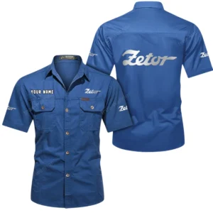 Field Workhorse Exclusive Logo Short Sleeved Shirt, Gift For Field Workhorse Enthusiasts CAR444 - Cowboy Blue