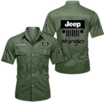 Adventure Utility Vehicle Exclusive Logo Short Sleeved Shirt, Gift For Adventure Utility Vehicle Enthusiasts CAR444 - Army Green