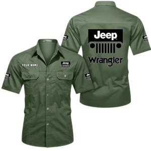 Adventure Utility Vehicle Exclusive Logo Short Sleeved Shirt, Gift For Adventure Utility Vehicle Enthusiasts CAR444 - Army Green