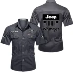 Open-Top SUV Company Exclusive Logo Short Sleeved Shirt, Gift For Open-Top SUV Company Enthusiasts CAR444 - Gray