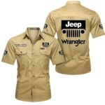 Compact Off-Road Vehicle Exclusive Logo Short Sleeved Shirt, Gift For Compact Off-Road Vehicle Enthusiasts CAR444 - Khaki