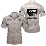 Utility 4x4 Manufacturer Exclusive Logo Short Sleeved Shirt, Gift For Utility 4x4 Manufacturer Enthusiasts CAR444 - Beige