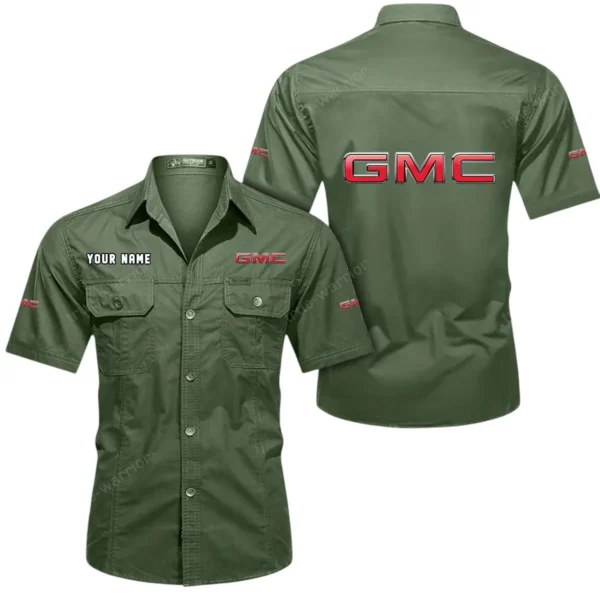 Pickup Truck Exclusive Logo Short Sleeved Shirt, Gift For Pickup Truck Enthusiasts CAR444 - Army Green