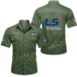 Compact Tractor Exclusive Logo Short Sleeved Shirt, Gift For Compact Tractor Enthusiasts CAR444 - Army Green