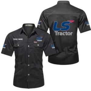 Utility Tractor Exclusive Logo Short Sleeved Shirt, Gift For Utility Tractor Enthusiasts CAR444 - Black
