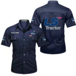 Field Tractor Exclusive Logo Short Sleeved Shirt, Gift For Field Tractor Enthusiasts CAR444 - Dark Blue