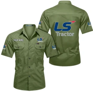 Agricultural Tractor Exclusive Logo Short Sleeved Shirt, Gift For Agricultural Tractor Enthusiasts CAR444 - Fruit Green