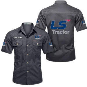 Tillage Tractor Exclusive Logo Short Sleeved Shirt, Gift For Tillage Tractor Enthusiasts CAR444 - Gray