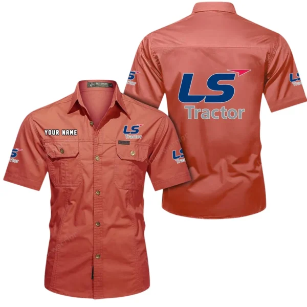Heavy Duty Tractor Exclusive Logo Short Sleeved Shirt, Gift For Heavy Duty Tractor Lovers CAR444 - Red