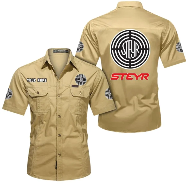 All-Terrain Farm Tractor Exclusive Logo Short Sleeved Shirt, Gift For All-Terrain Farm Tractor Lovers CAR444 - Khaki