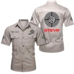 Power Tillage Tractor Exclusive Logo Short Sleeved Shirt, Gift For Power Tillage Tractor Lovers CAR444 - Beige