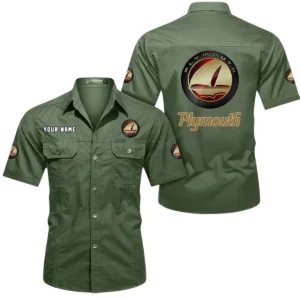 Classic Sedan Exclusive Logo Short Sleeved Shirt, Gift For Classic Sedan Enthusiasts CAR444 - Army Green