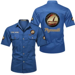 American Cruiser Exclusive Logo Short Sleeved Shirt, Gift For American Cruiser Enthusiasts CAR444 - Cowboy Blue