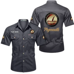 Nostalgic Car Exclusive Logo Short Sleeved Shirt, Gift For Nostalgic Car Enthusiasts CAR444 - Gray