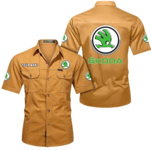 European Family Car  Exclusive Logo Short Sleeved Shirt, Gift For European Family Car  Enthusiasts CAR444 - Turmeric