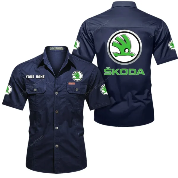 Everyday Driver  Exclusive Logo Short Sleeved Shirt, Gift For Everyday Driver  Enthusiasts CAR444 - Dark Blue