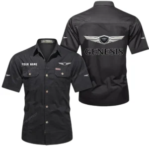 Compact SUV Exclusive Logo Short Sleeved Shirt, Gift For Compact SUV Lovers CAR444 - Black