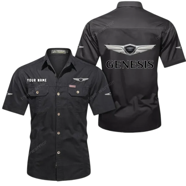 Compact SUV Exclusive Logo Short Sleeved Shirt, Gift For Compact SUV Lovers CAR444 - Black