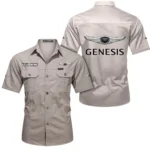 Small City Car Exclusive Logo Short Sleeved Shirt, Gift For Small City Car Enthusiasts CAR444 - Beige