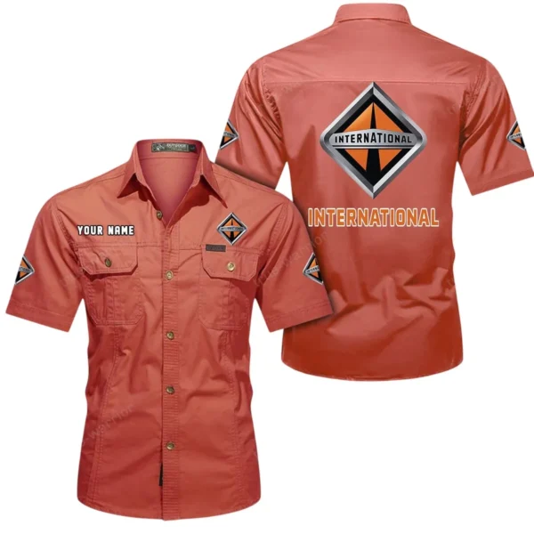 Road Hauler Exclusive Logo Short Sleeved Shirt, Gift For Road Hauler Enthusiasts CAR444 - Red