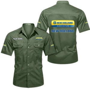 Farm Tractor Exclusive Logo Short Sleeved Shirt, Gift For Farm Tractor Enthusiasts CAR444 - Army Green