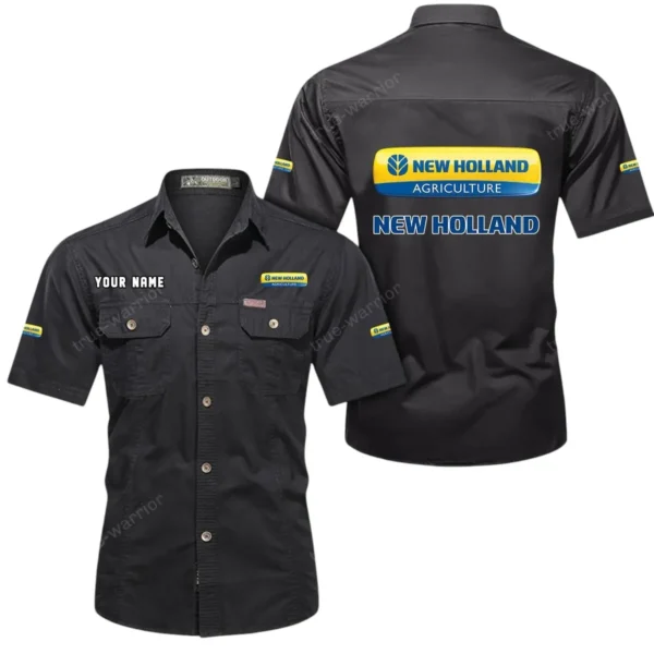 Agricultural Tractor Exclusive Logo Short Sleeved Shirt, Gift For Agricultural Tractor Enthusiasts CAR444 - Black