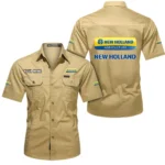 Harvest Machine Exclusive Logo Short Sleeved Shirt, Gift For Harvest Machine Enthusiasts CAR444 - Khaki