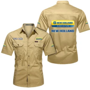 Harvest Machine Exclusive Logo Short Sleeved Shirt, Gift For Harvest Machine Enthusiasts CAR444 - Khaki