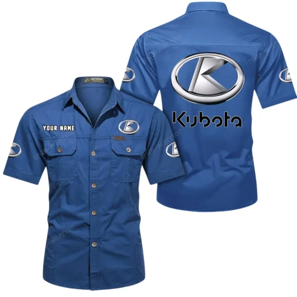 Small-Scale Agriculture Tractor Exclusive Logo Short Sleeved Shirt, Gift For Small-Scale Agriculture Tractor Enthusiasts CAR444 - Cowboy Blue