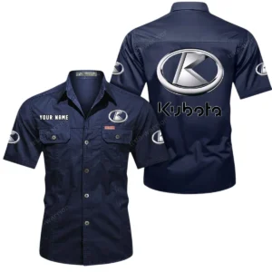 Garden & Field Tractor Exclusive Logo Short Sleeved Shirt, Gift For Garden & Field Tractor Enthusiasts CAR444 - Dark Blue